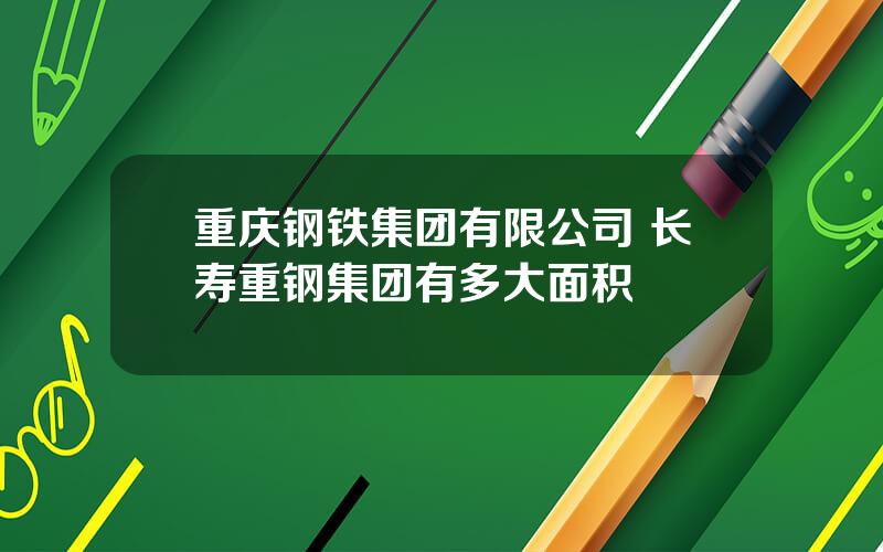 重庆钢铁集团有限公司 长寿重钢集团有多大面积